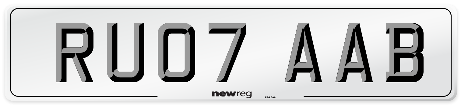 RU07 AAB Number Plate from New Reg